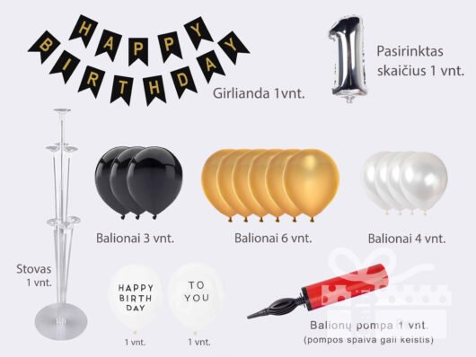 Gimtadienio balionų komplektas