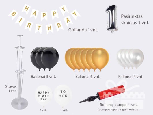 Gimtadienio balionų komplektas