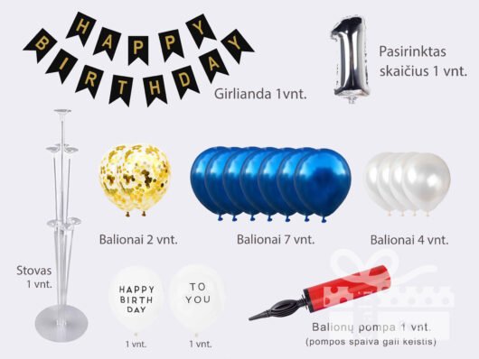 Gimtadienio balionų komplektas