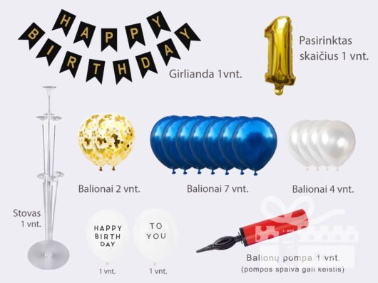 Gimtadienio balionų komplektas