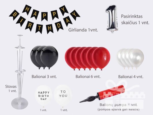Gimtadienio balionų komplektas