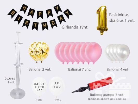 Gimtadienio balionų komplektas