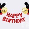 Gimtadienių dekoracijos – balionų girlianda Happy Birthday