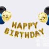Gimtadienių dekoracijos – balionų girlianda Happy Birthday