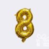 Auksiniai foliniai balionai skaičiai 8