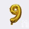 Auksiniai foliniai balionai skaičiai 9