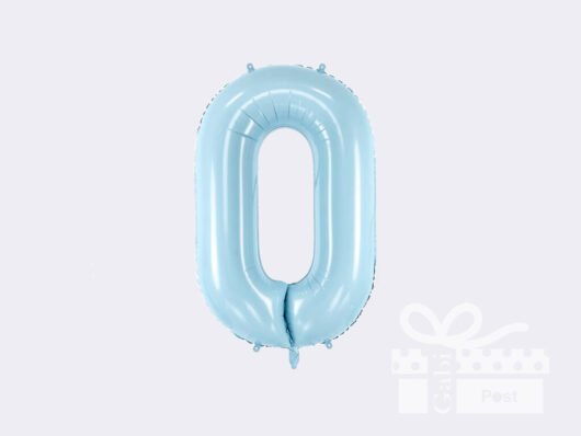 Mėlyni foliniai balionai skaičiai 0