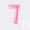 Rožinis folinis balionas skaičius 7